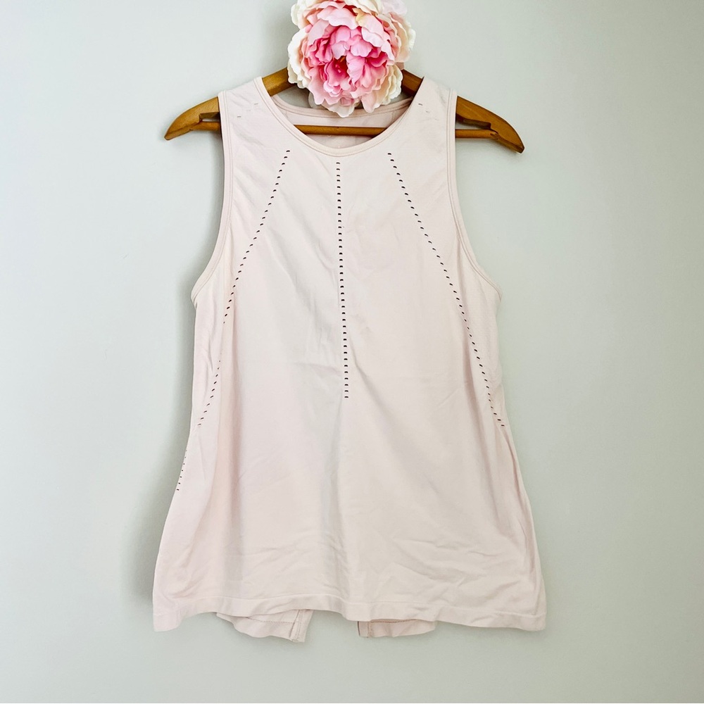 Athleta Blush Pink Split Back Tank Top Small